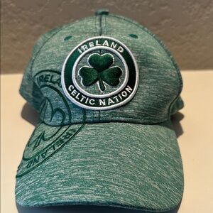 Ireland Celtic Nation Unisex Shamrock Adult BallCap / Hat Green